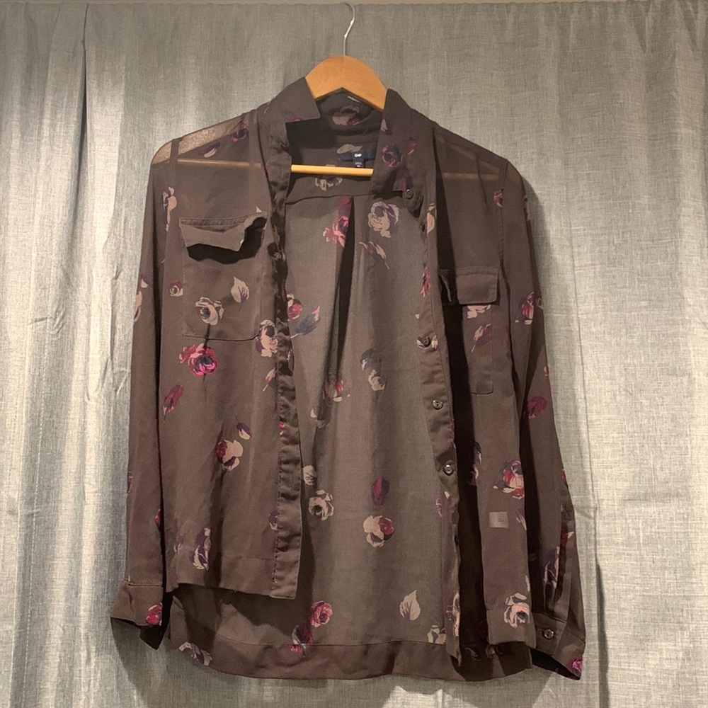 Sheer button down